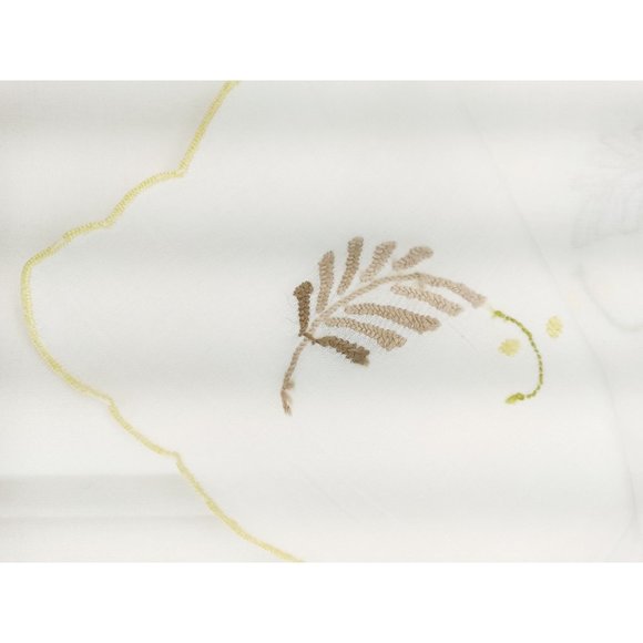 Vintage Tablecloth Napkin Set Embroidered Madeira Style New White Floral Cotton - Picture 8 of 12